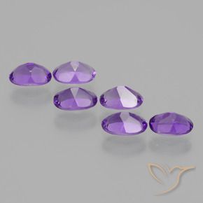 Pedras preciosas de Ametista Violeta médio natural de 2.54 ct, oval, VVS-VS
