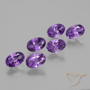 Pedras preciosas de Ametista Violeta médio natural de 2.51 ct, oval, VVS-VS