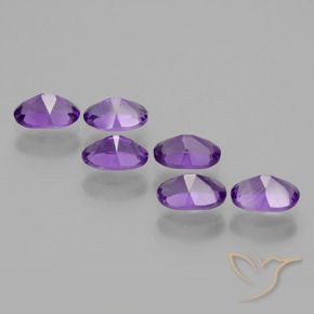 Pedras preciosas de Ametista Violeta médio natural de 2.51 ct, oval, VVS-VS