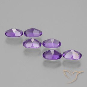 Pedras preciosas de Ametista Violeta Profundo natural de 2.45 ct, oval, VVS-VS