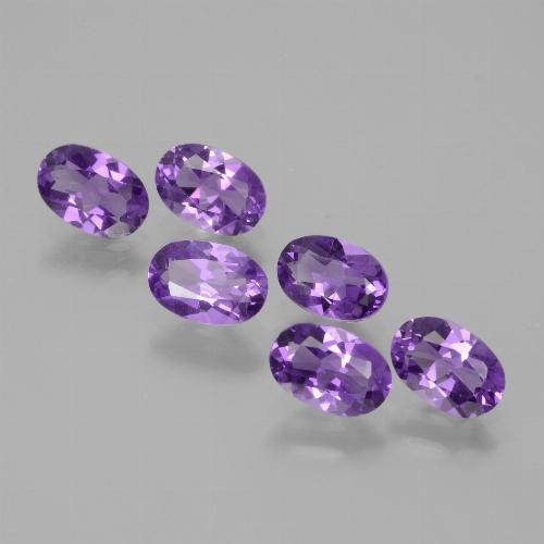Pedras preciosas de Ametista Violeta Profundo natural de 2.45 ct, Corte Oval, VVS-VS