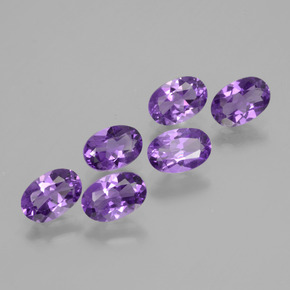 Pedras preciosas de Ametista Violeta Profundo natural de 2.45 ct, Corte Oval, VVS-VS