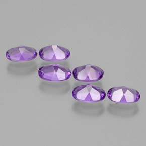 Pedras preciosas de Ametista Violeta Profundo natural de 2.45 ct, Corte Oval, VVS-VS