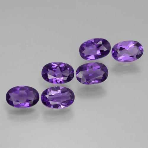 Pedras preciosas de Ametista Violeta médio natural de 2,31 ct, Corte Oval, VVS-VS