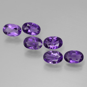 Pedras preciosas de Ametista Violeta médio natural de 2,31 ct, Corte Oval, VVS-VS