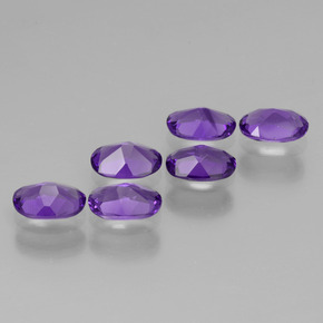 Pedras preciosas de Ametista Violeta médio natural de 2,31 ct, Corte Oval, VVS-VS
