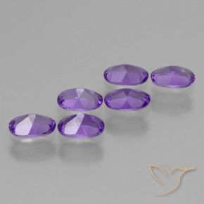 Pedras preciosas de Ametista Violeta médio natural de 2.55 ct, oval, VVS-VS