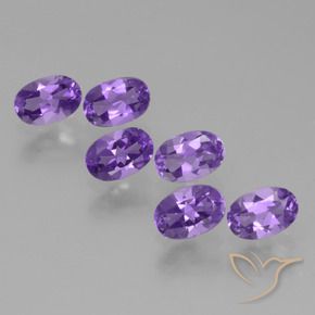 Pedras preciosas de Ametista Violeta médio natural de 2.73 ct, oval, VVS-VS