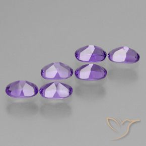 Pedras preciosas de Ametista Violeta médio natural de 2.73 ct, oval, VVS-VS