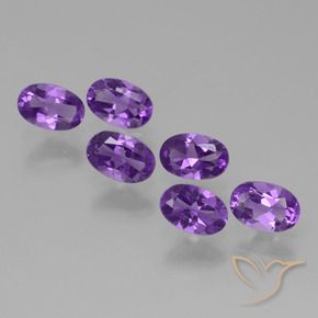 Pedras preciosas de Ametista Violeta médio natural de 2.33 ct, oval, VVS-VS