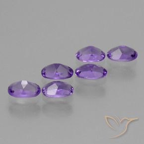 Pedras preciosas de Ametista Violeta Profundo natural de 2.63 ct, oval, VVS-VS