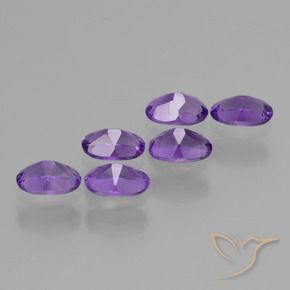 Pedras preciosas de Ametista Violeta médio natural de 2.60 ct, oval, VVS-VS