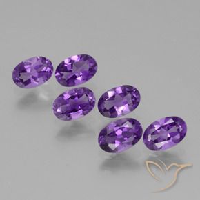 Pedras preciosas de Ametista Violeta médio natural de 2.57 ct, oval, VVS-VS