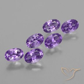 Pedras preciosas de Ametista Violeta médio natural de 2.41 ct, oval, VVS-VS