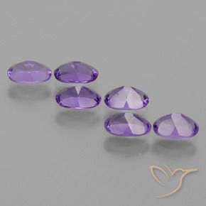 Pedras preciosas de Ametista Violeta médio natural de 2.41 ct, oval, VVS-VS