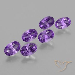 Pedras preciosas de Ametista Violeta médio natural de 2.55 ct, oval, VVS-VS
