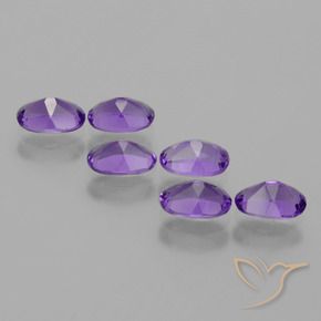 Pedras preciosas de Ametista Violeta médio natural de 2,43 ct, Corte Oval, VVS-VS
