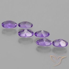 Pedras preciosas de Ametista Violeta médio natural de 2.39 ct, oval, VVS-VS