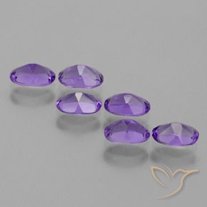 Pedras preciosas de Ametista Violeta médio natural de 2.50 ct, oval, VVS-VS
