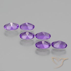 Pedras preciosas de Ametista Violeta médio natural de 2.42 ct, Corte Oval, VVS-VS