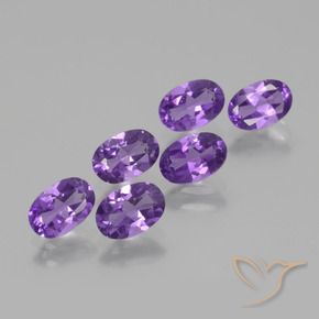 Pedras preciosas de Ametista Violeta Intenso natural de 2.56 ct, oval, VVS-VS