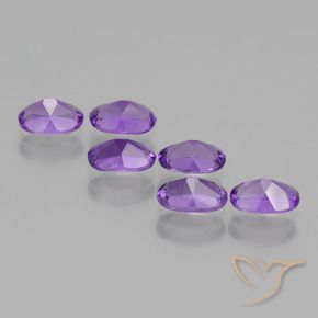 Pedras preciosas de Ametista Violeta Intenso natural de 2.56 ct, oval, VVS-VS
