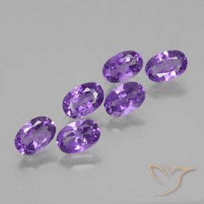 Pedras preciosas de Ametista Violeta Intenso natural de 2.52 ct, oval, VVS-VS