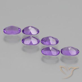 Pedras preciosas de Ametista Violeta Intenso natural de 2.52 ct, oval, VVS-VS