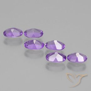 Pedras preciosas de Ametista Violeta Vívido natural de 2.50 ct, oval, VVS-VS