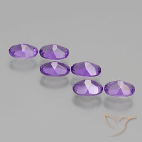 Pedras preciosas de Ametista Violeta médio natural de 2.48 ct, oval, VVS-VS