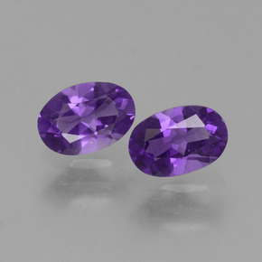 Pedras preciosas de ametista violeta natural de  ct, corte oval, VS