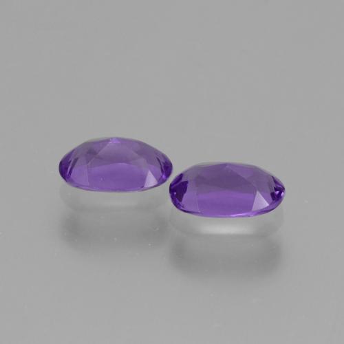 Pedras preciosas de Ametista Violeta médio natural de 0.80 ct, Corte Oval, VVS-VS