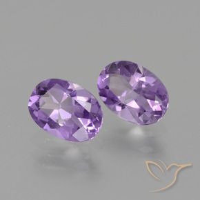 Pedras preciosas de Ametista Violeta Profundo natural de 1.38 ct, oval, VVS-VS