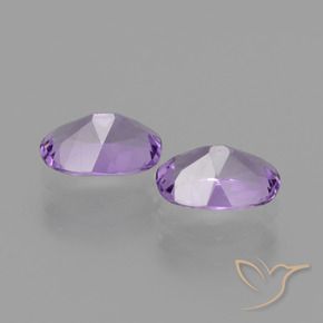 Pedras preciosas de Ametista Violeta Profundo natural de 1.38 ct, oval, VVS-VS