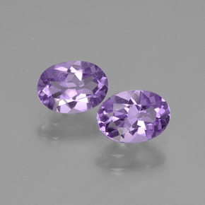 Pedras preciosas de Ametista Violeta médio natural de 1.50 ct, Corte Oval, VVS-VS