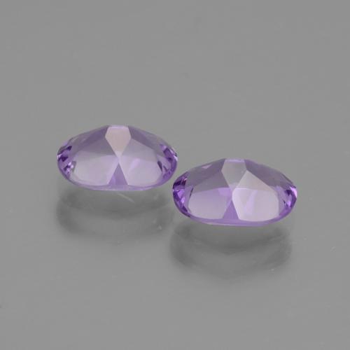 Pedras preciosas de ametista violeta médio natural de 1,42 ct, corte oval, VVS-VS
