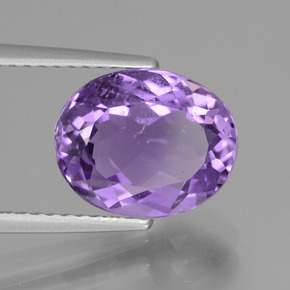 Ametista violeta natural 3,14ct, corte oval, VS-SI