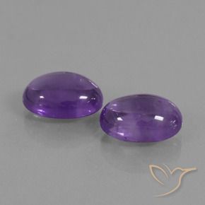 Pedras preciosas de Ametista Violeta médio natural de 12.74 ct, oval, Translúcido