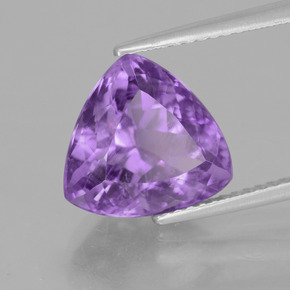 Ametista violeta natural 4,70ct, trillion, VS