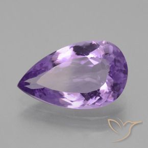 Ametista Violeta médio Natural 6.48ct, Formato de pêra, VS