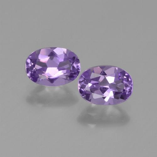 Pedras preciosas de Ametista Violeta médio natural de 1.43 ct, Corte Oval, VVS-VS