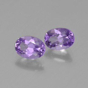 Pedras preciosas de Ametista Violeta médio natural de 1.43 ct, Corte Oval, VVS-VS
