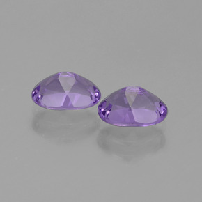 Pedras preciosas de Ametista Violeta médio natural de 1.43 ct, Corte Oval, VVS-VS