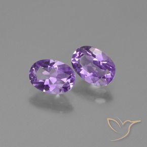 Pedras preciosas de Ametista Tonalidade Violeta Profunda natural de 1.43 ct, oval, VVS-VS