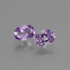 Pedras preciosas de ametista violeta natural de 1,38 ct, corte oval, VVS