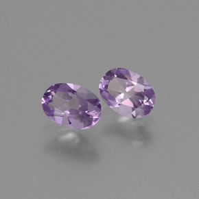 Pedras preciosas de ametista violeta natural de 1,38 ct, corte oval, VVS