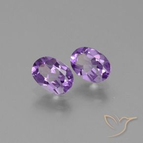Pedras preciosas de Ametista Violeta médio natural de 1.36 ct, oval, VVS-VS
