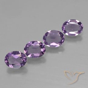 Pedras preciosas de Ametista Violeta Púrpura Médio-claro natural de 2.38 ct, oval, VS