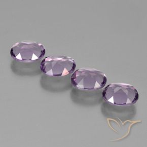 Pedras preciosas de Ametista Violeta Púrpura Médio-claro natural de 2.38 ct, oval, VS