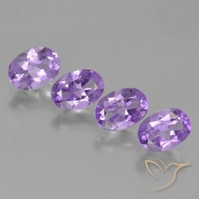 Pedras preciosas de Ametista Violeta Profundo natural de 2.85 ct, oval, VS